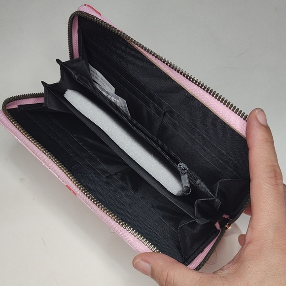 Pink Heart & Roses Gem Wallet NWT - Picture 5 of 7